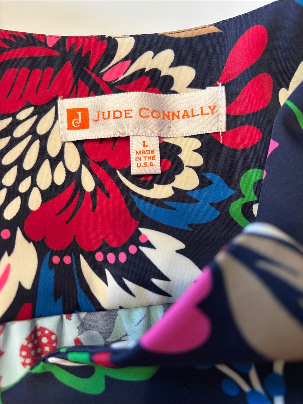 Jude Connally Navy Megan Dress with Floral Blooms - Picture 4 of 4